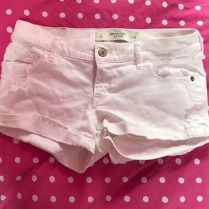 White jean shorts